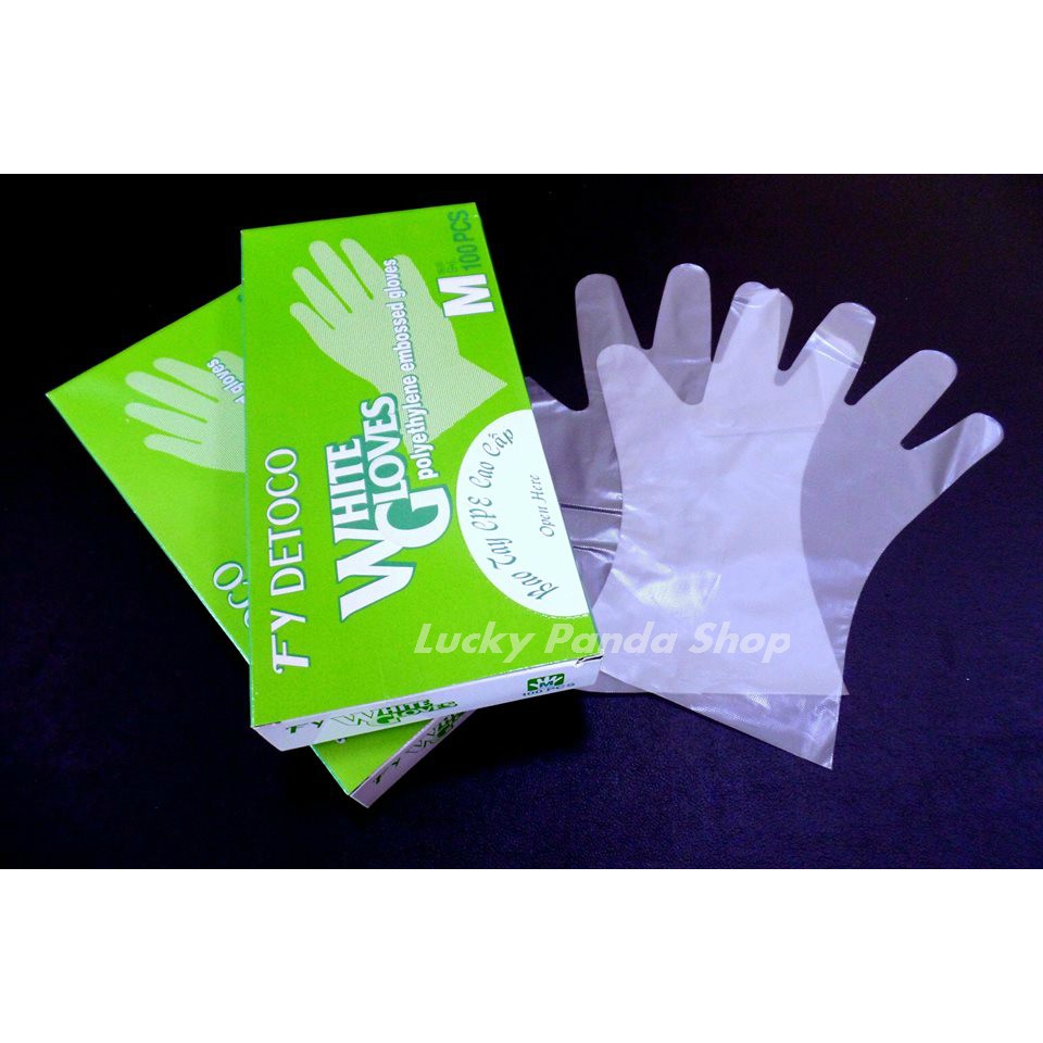 Găng tay hộp - Bao tay CPE (XK) - Gloves PE (100 chiếc) - Hàng chính hãng - Made in Việt Nam chất lư