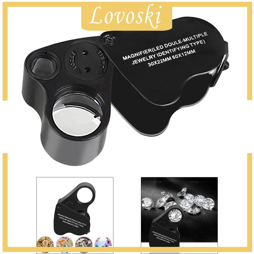 Kính LúP Trang SứC 30X 60X + 2 ĐèN LED Chuyên DụNg