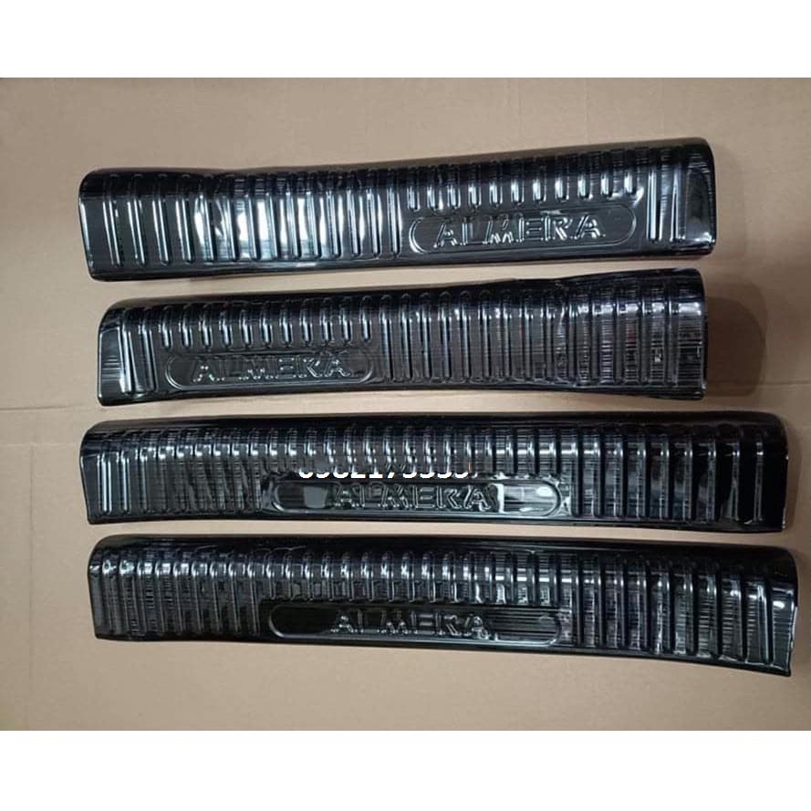 Ốp Bậc Cửa, Nẹp Bước Chân Nissan Almera 2021 2022 2023 Mẫu Titan Cao Cấp trang trí chống xước cho xe