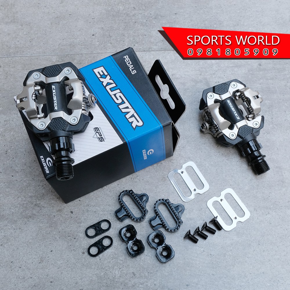 Pedal can dòng MTB hàng Đài Loan EXUSTAR, can 2 mặt