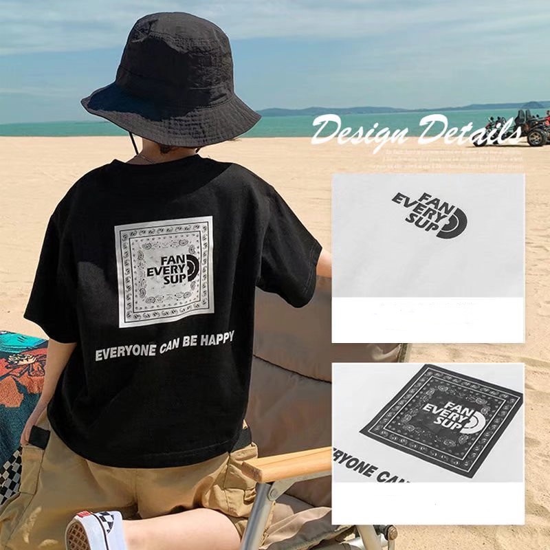 Áo thun BXPB cotton tay ngắn in họa tiết thời trang mùa hè cho bé từ 3-15 tuổi