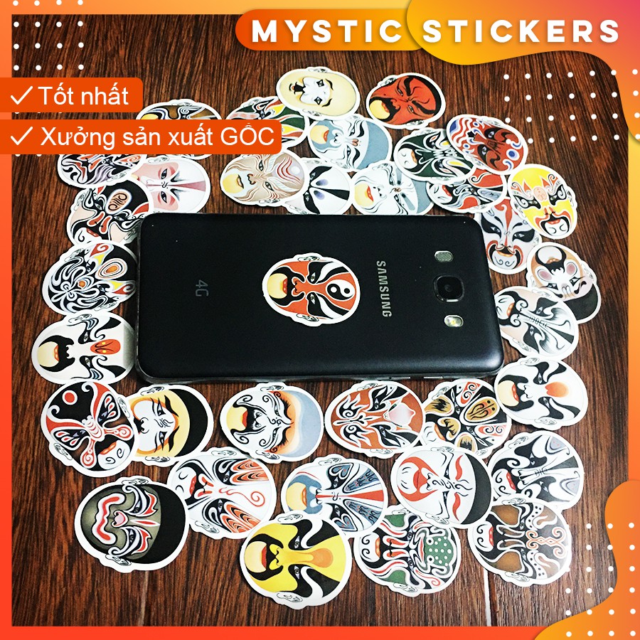 [MẶT NẠ-RẺ VÔ ĐỊCH] Set 35 sticker chống nước size 3-5cm, dán điện thoại, sổ, bullet journal, xe máy, mũ bảo hiểm ...