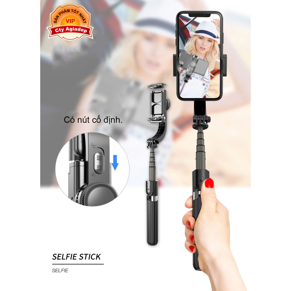 Gậy tự sướng Gimbal chống rung Siêu xịn quay Video chuyển động Livestreaming Vlog 360 độ - ADG L08 @@ @@