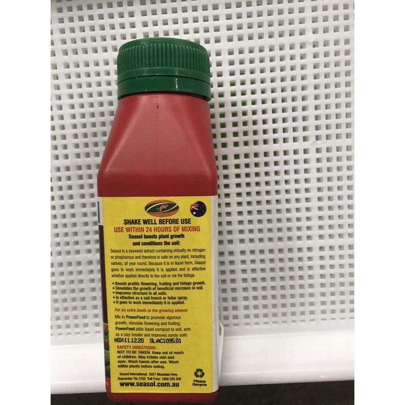 Phân bón chiết xuất từ tảo biển SEASOL chai 250ml, tốt rễ nhanh, đẻ nhánh khoẻ