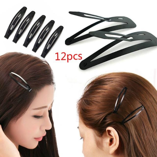 Cặp tóc mái kim loại hình đơn giản