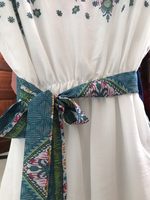 Giá sốc - Đầm Trung Niên Nhún Eo Thun - Vải Cotton Mềm Mỏng - Kiểu Xòe Dài - Size 48-75KG.