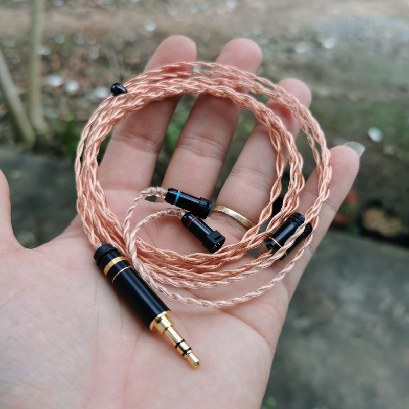Cáp đồng 6n occ litz 4x cho ie80s, ie40pro, 2pin 0.78mm, mmcx.