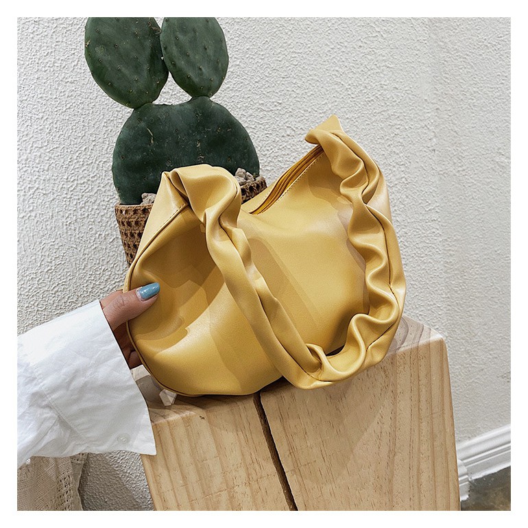 Túi đeo vai da nữ đầm tiệc Quai nhúm tiểu thư NN036 Shalla