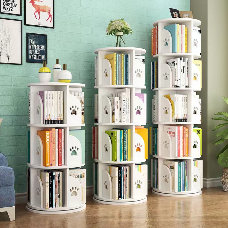 Kệ Sách Xoay 360 Độ Thiết Kế Đơn Giản Tiện Dụng Cho Học Sinh