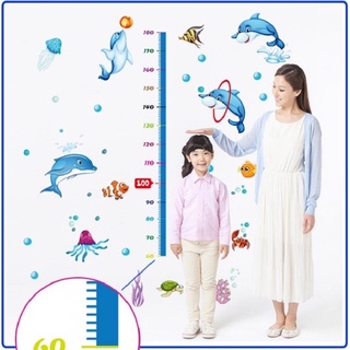 Decal đo chiều cao cá heo cho bé