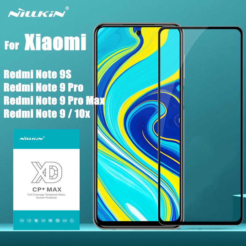 Miếng dán cường lực Nillkin viền cong cho Xiaomi Redmi Note 9S 9 Pro Max Remi Note 9 Redmi 10X XD CP+ MAX