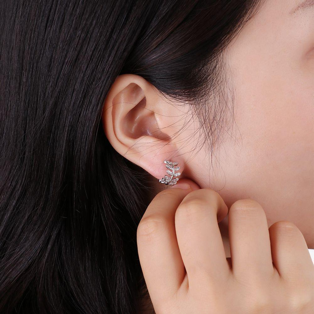 Bông Tai Hình Chiếc Lá Phong Cách Retro Thời Trang Dự Tiệc