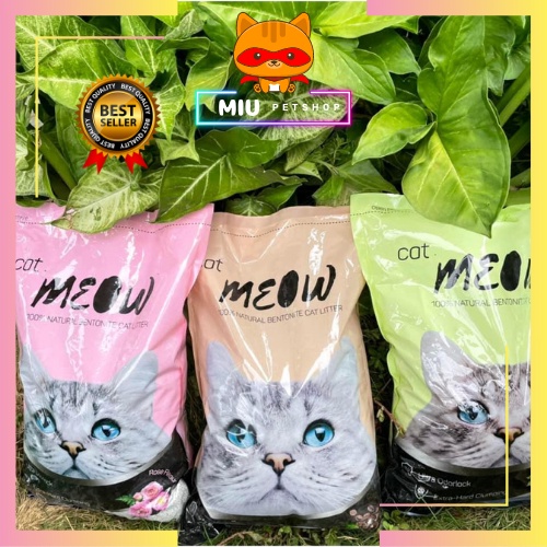Tải cát vệ sinh Meow 6 túi cho mèo- Cát vệ sinh giá rẻ tiện lợi khử mùi vón cục tốt dành cho thú cưng