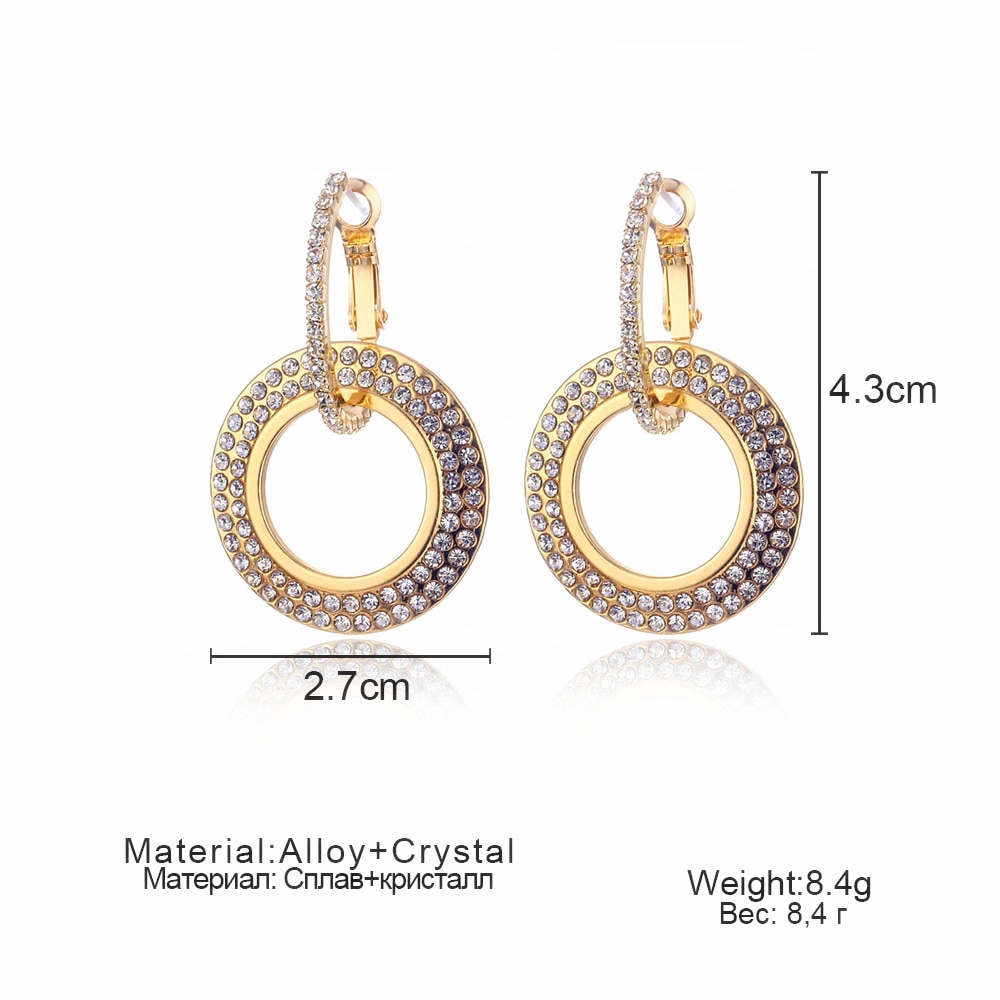 Korean ins circle earrings student fashion two color