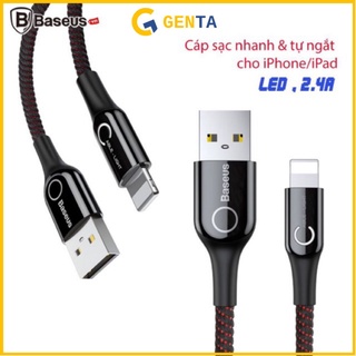 Sạc Iphone 🔴FREESHIP🔴 Khi Nhập [DAY IPHONE] Cáp Sạc Tự Ngắt Khi Đầy Pin Cho Iphone Chính Hãng Baseus