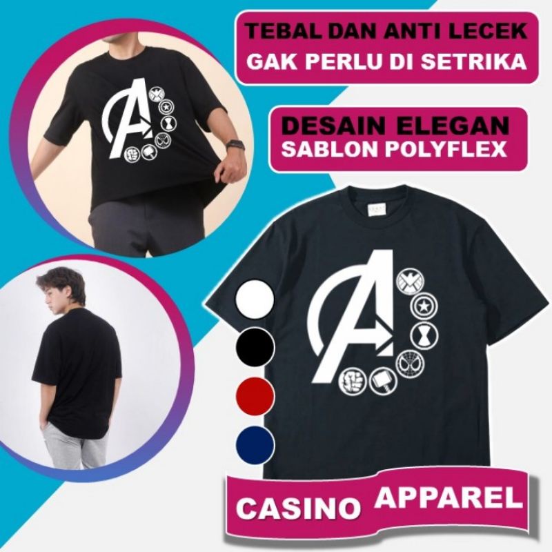 Áo Thun A41 In Logo Siêu Anh Hùng Avengers Marvel Thiết Kế Đơn Giản Cá Tính Cho Nam Và Nữ