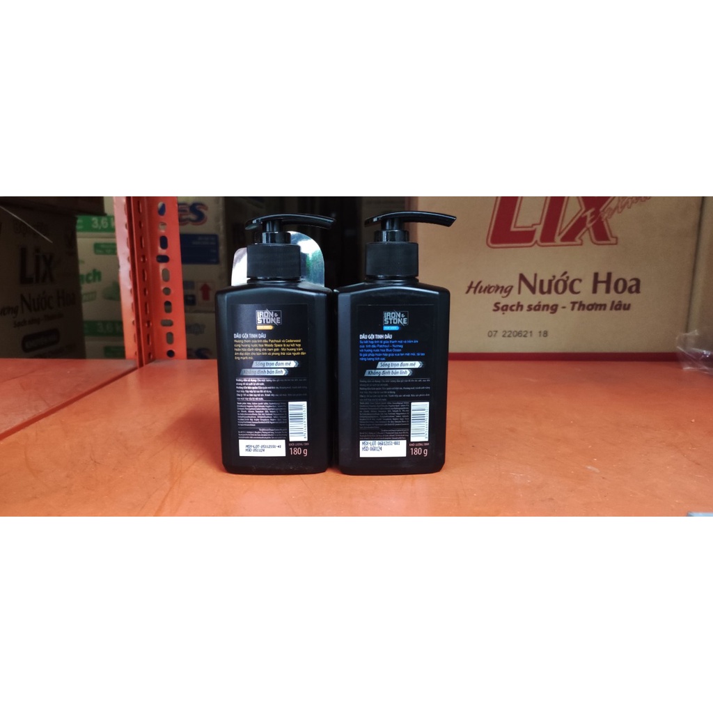 Dầu gội đầu tinh dầu IRON&STONE Innovation hương Blue Ocean dành cho nam 180g