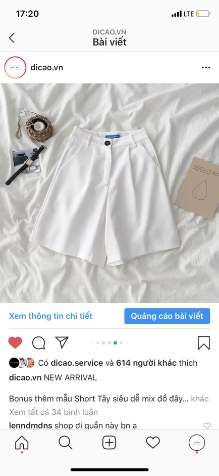 QUẦN SHORT LƯNG TÂY