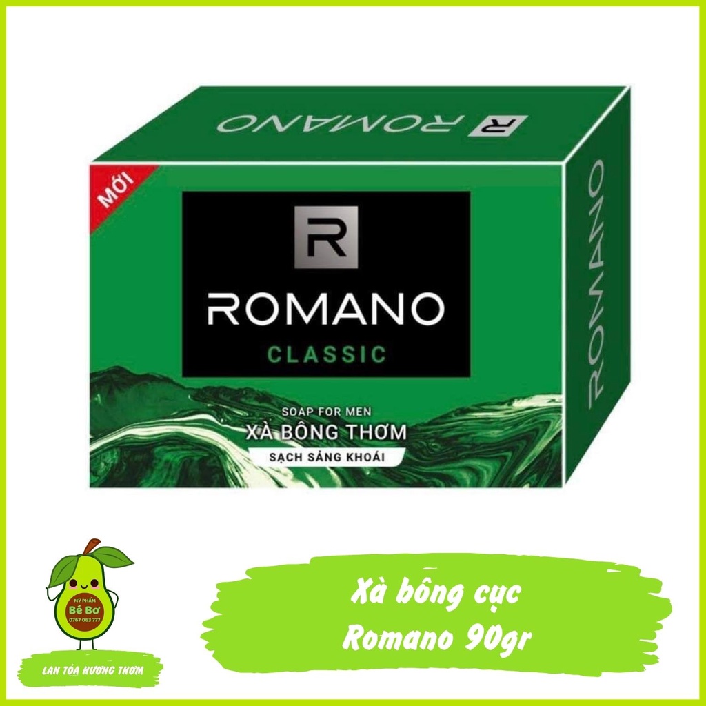 Xà bông cục Romano 90gr - Xà phòng cục tắm toàn thân hương Classic Attitude Gentleman Force khử khuẩn ngăn mùi