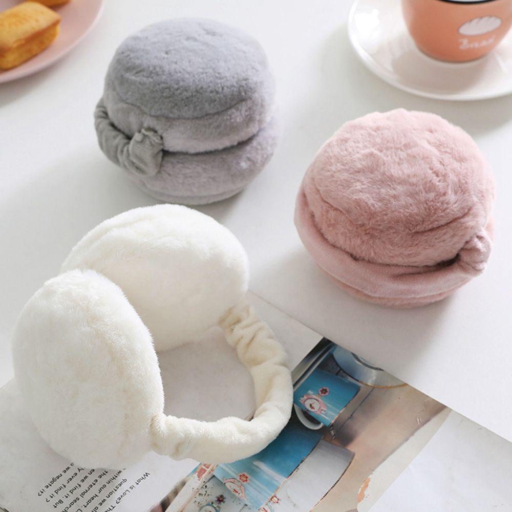 Chụp Tai Giữ Ấm Dày Dặn Màu Sắc Đơn Giản Gấp Gọn Tiện Dụng Cho Nữ