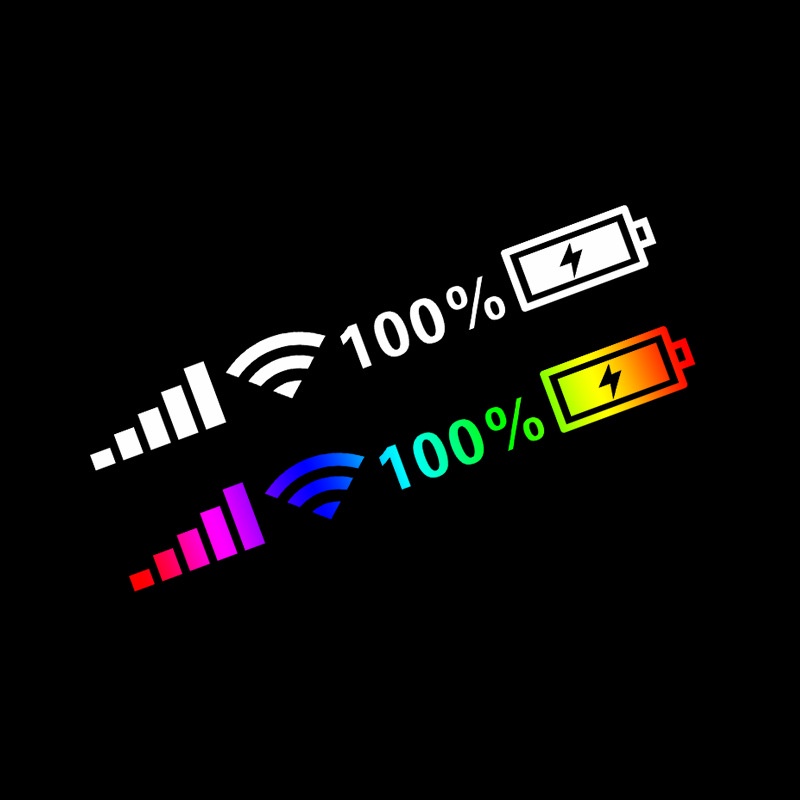 Tem decal sticker PHẢN QUANG màn hình điện thoại WIFI dán xe hơi, xe máy, trang trí..v..v.....