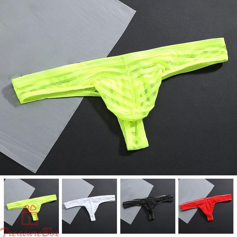 Male Men Underwear Pouch See through Bulge Elastic waist Knickers Lingerie