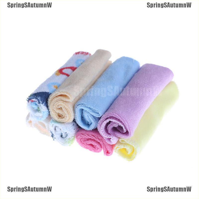 Set 8 Khăn Lau Mặt Vải Cotton Dành Cho Bé Sơ Sinh