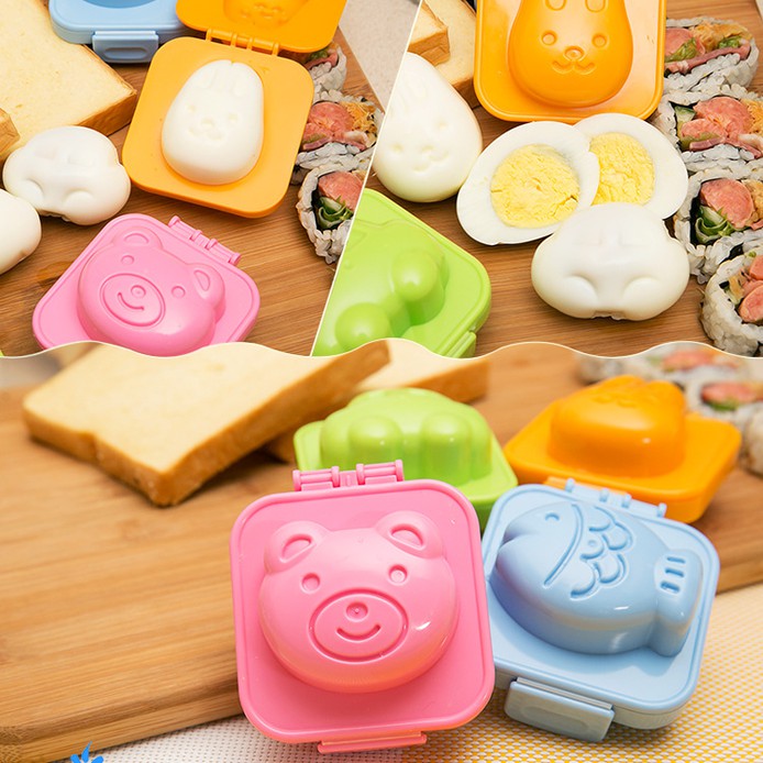 Khuôn tạo hình cơm, ép trứng, làm bánh kokubo cho bé (hình cá, ô tô, hình gấu, thỏ) - Made in Japan