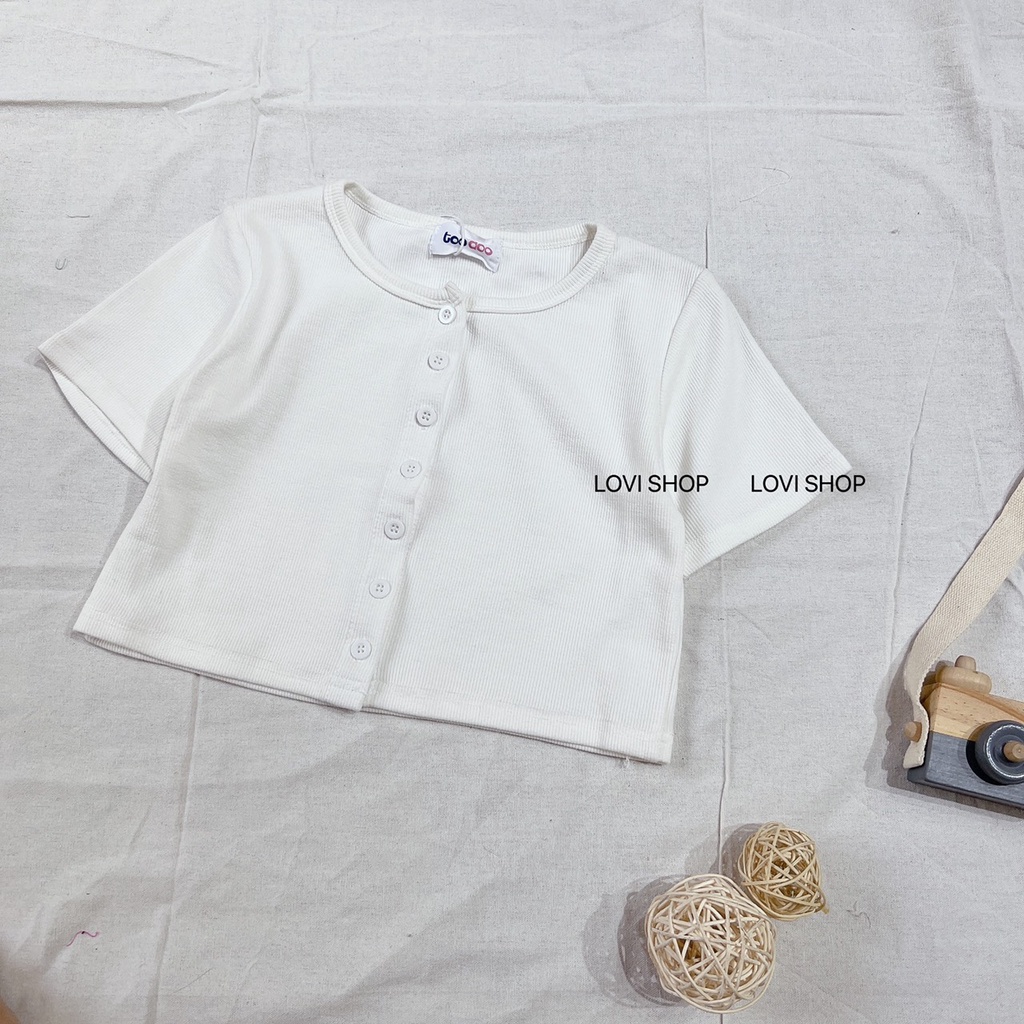 LOVI SHOP- Áo croptop chất thun gân mềm basic nhiều màu