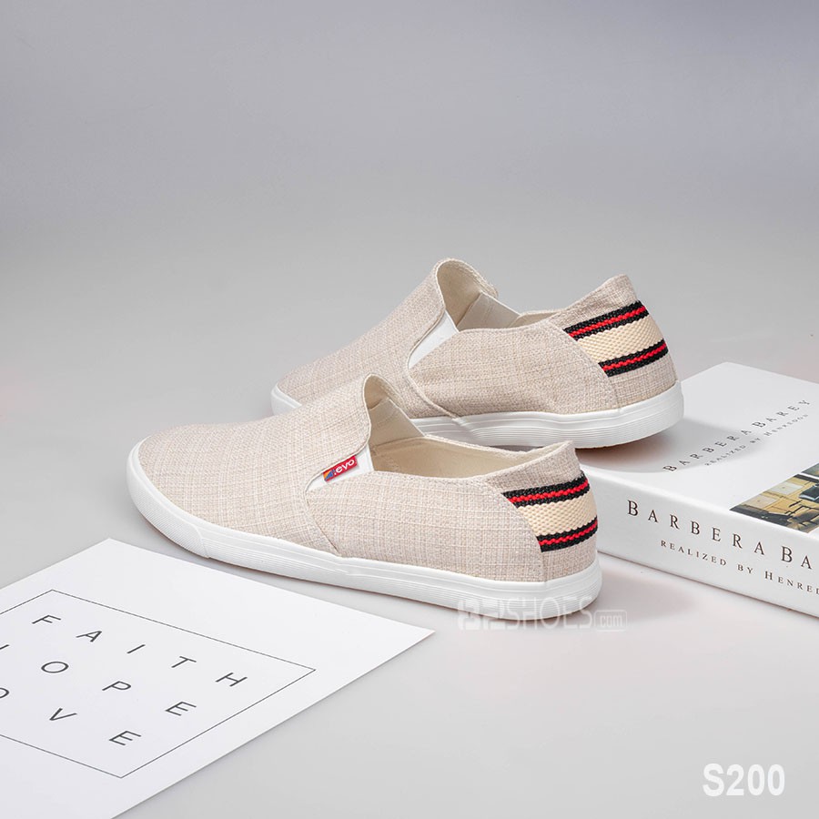 Giày lười nam - Slip on nam vải - Mã S200 | BigBuy360 - bigbuy360.vn