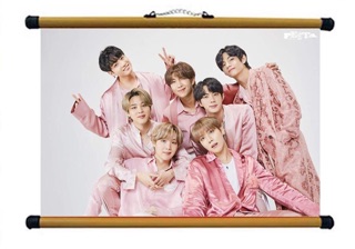 Ảnh treo BTS / tranh kpop BTS khung treo ép lụa
