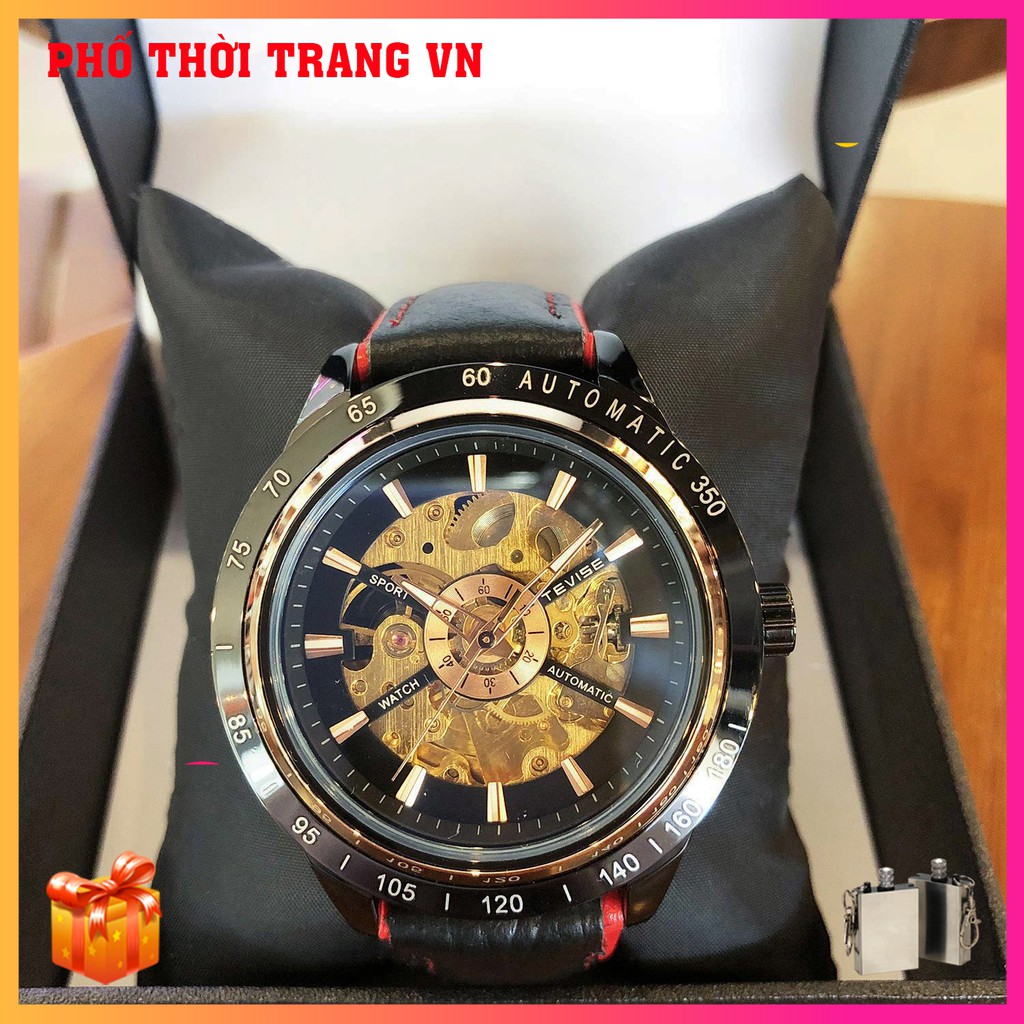 Đồng hồ , đồng hồ nam Tevise N868 Automatic, full box và thẻ bảo hành 3 năm, chống xước chống nước, dây da cao cấp