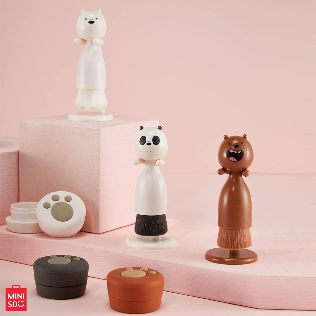 Miniso (hàng Mới Về) Cọ Rửa Mặt 2 Trong 1 We Bare Bears