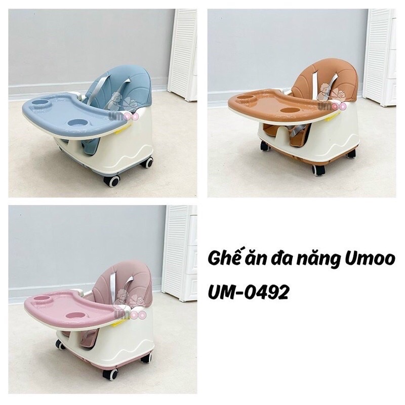 Ghế Ăn Dặm Đa Năng Umoo Có Bánh Xe UM - 0492