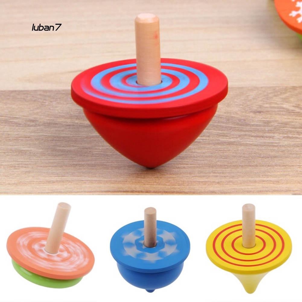 Set 4 con quay đồ chơi fidget spinner bằng gỗ nhiều màu sắc cho trẻ em