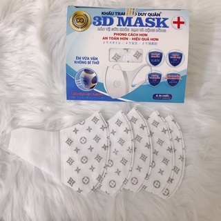 Khẩu trang 3d mầu - hộp khẩu trang 3d mask họa tiết 50 cái