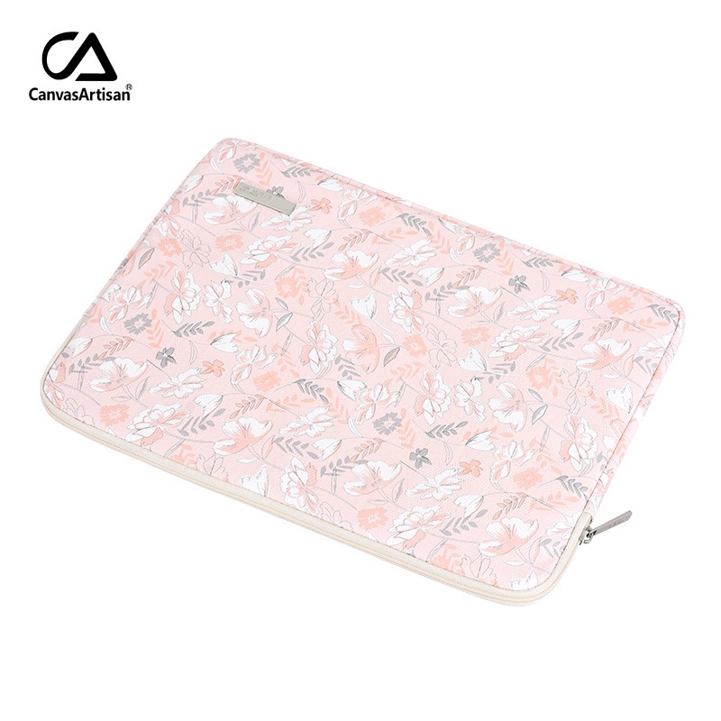 CanvasArtisan Bao Da Máy Tính Bảng Chất Liệu Chống Thấm Nước Họa Tiết Hoa Màu Hồng Cho Surface Air Pro 11 / 12 / 13 / 14 / 15 inch