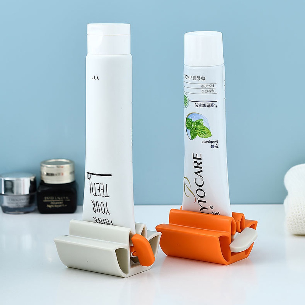 Ống Cuộn Lấy Kem Đánh Răng Bằng Nhựa Có Thể Tái Sử Dụng Kèm Giá Đỡ Tiện Lợi Dành Cho Nhà Tắm