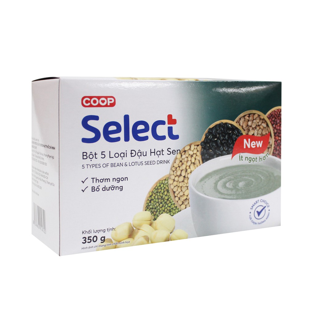 Bột 5 Loại Đậu Hạt Sen Có Đường Coop 350G
