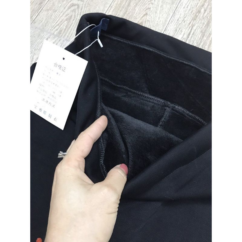 Quần bầu lót lông mèo ấm mùa đông
