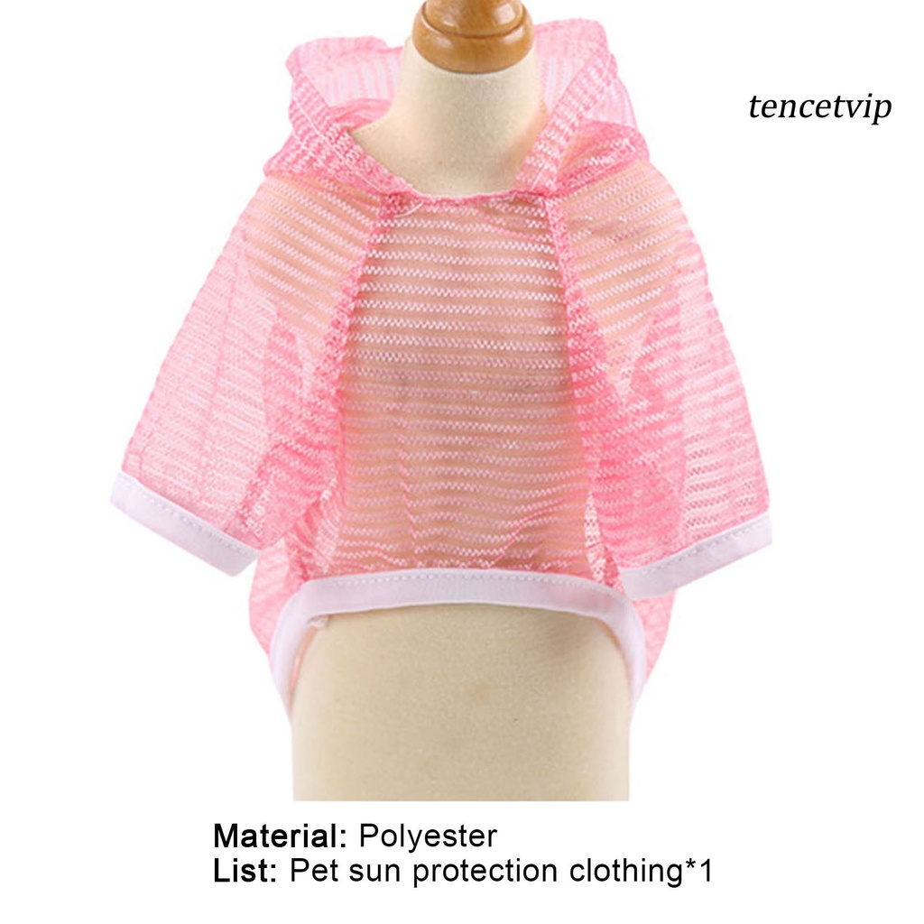 Áo Chống Nắng Có Mũ Trùm Đầu Bằng Polyester In Họa Tiết Mùa Hè Cho Cún Cưng