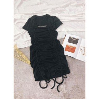 ĐẦM BODY ĐEN RÚT DÂY ANGEL