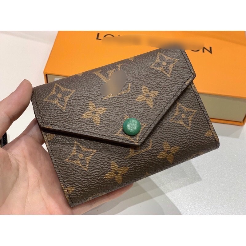 Ví ngắn cầm tay 👛 Ví Lv mini cúc bấm màu👛 Hàng quảng châu full box loại 1