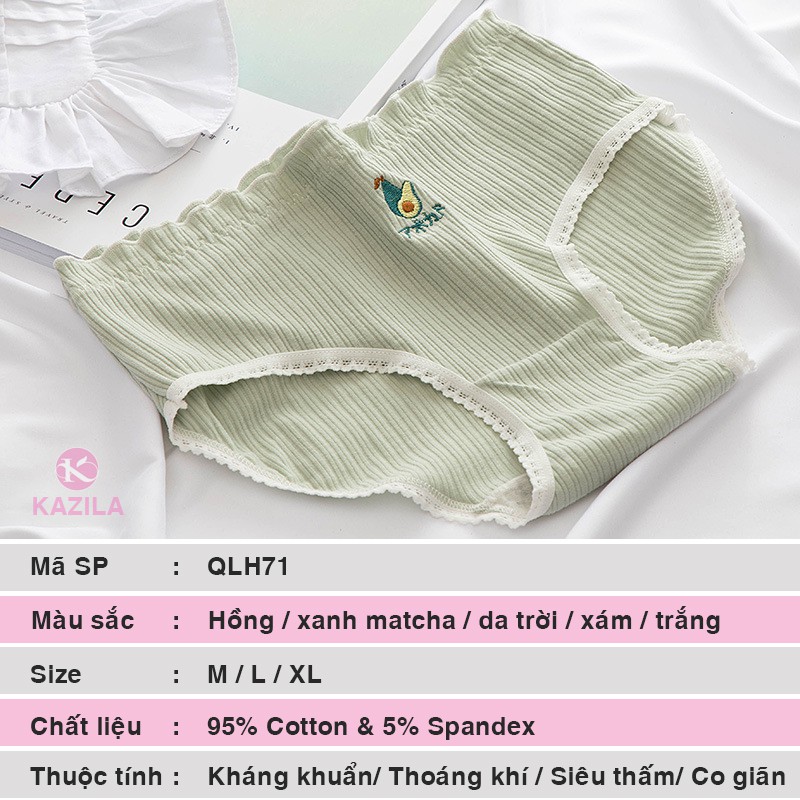 [Mã 12FASHIONSALE1 giảm 10K đơn 50K] Quần lót nữ hình trái cây dễ thương, quần lót cotton xuất Nhật Kazila QLH71 | BigBuy360 - bigbuy360.vn