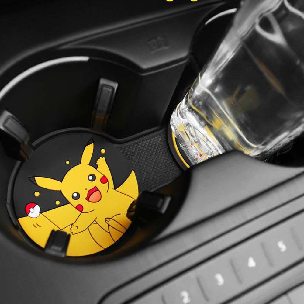 Miếng Lót Ly Hình POKEMON Dễ Thương Trang Trí Nội Thất Xe Hơi