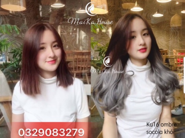Tóc giả kẹp chữ U omber _ mã ku09