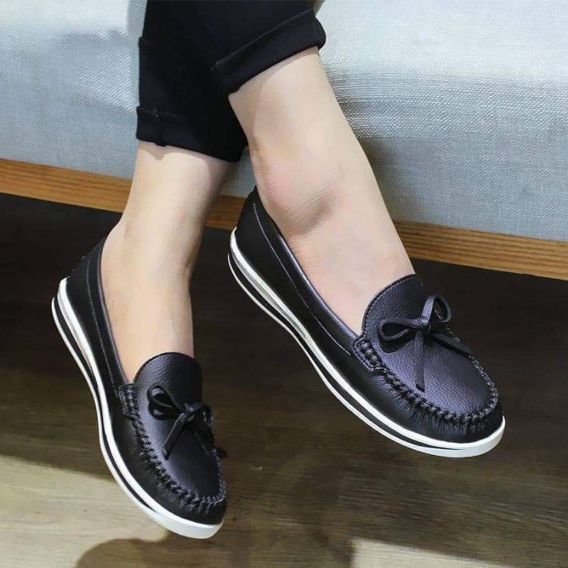 (Sale giá gốc 380k)Giày slip on da nữ -Giày lười nữ da bò cao cấp