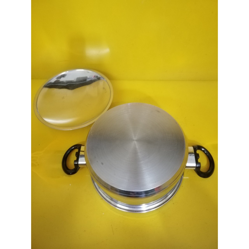 Nồi inox nội địa Nhật, size 21cm, cao 10cm (mã 551), Dùng được bếp từ