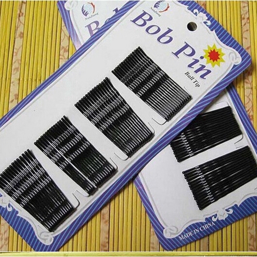 Set 60 kẹp tăm màu đen có viền lượn sóng đơn giản dài 4.5cm