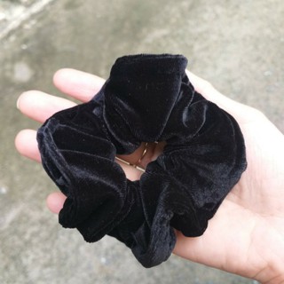  Cột tóc nhung trơn màu đen 10-12cm(Ảnh thật)